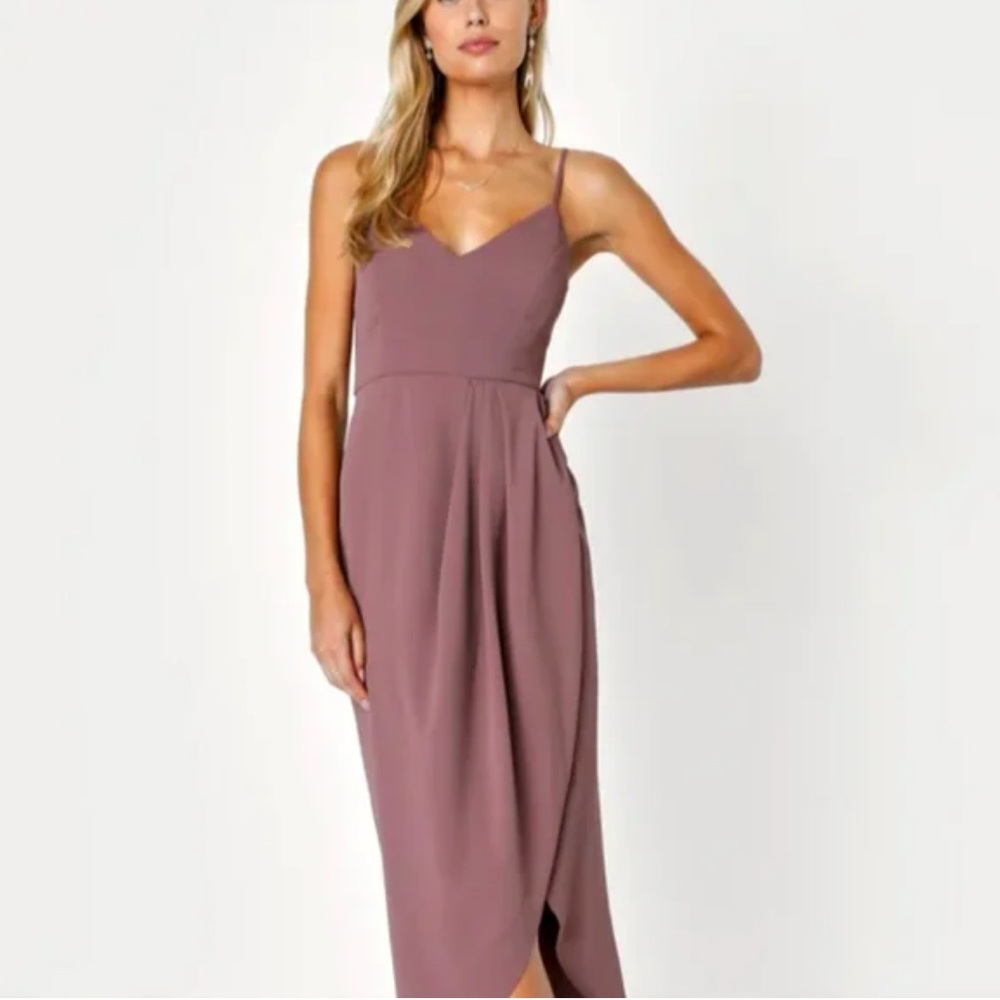 Lulu's Dusty Rose Mid length  Dress